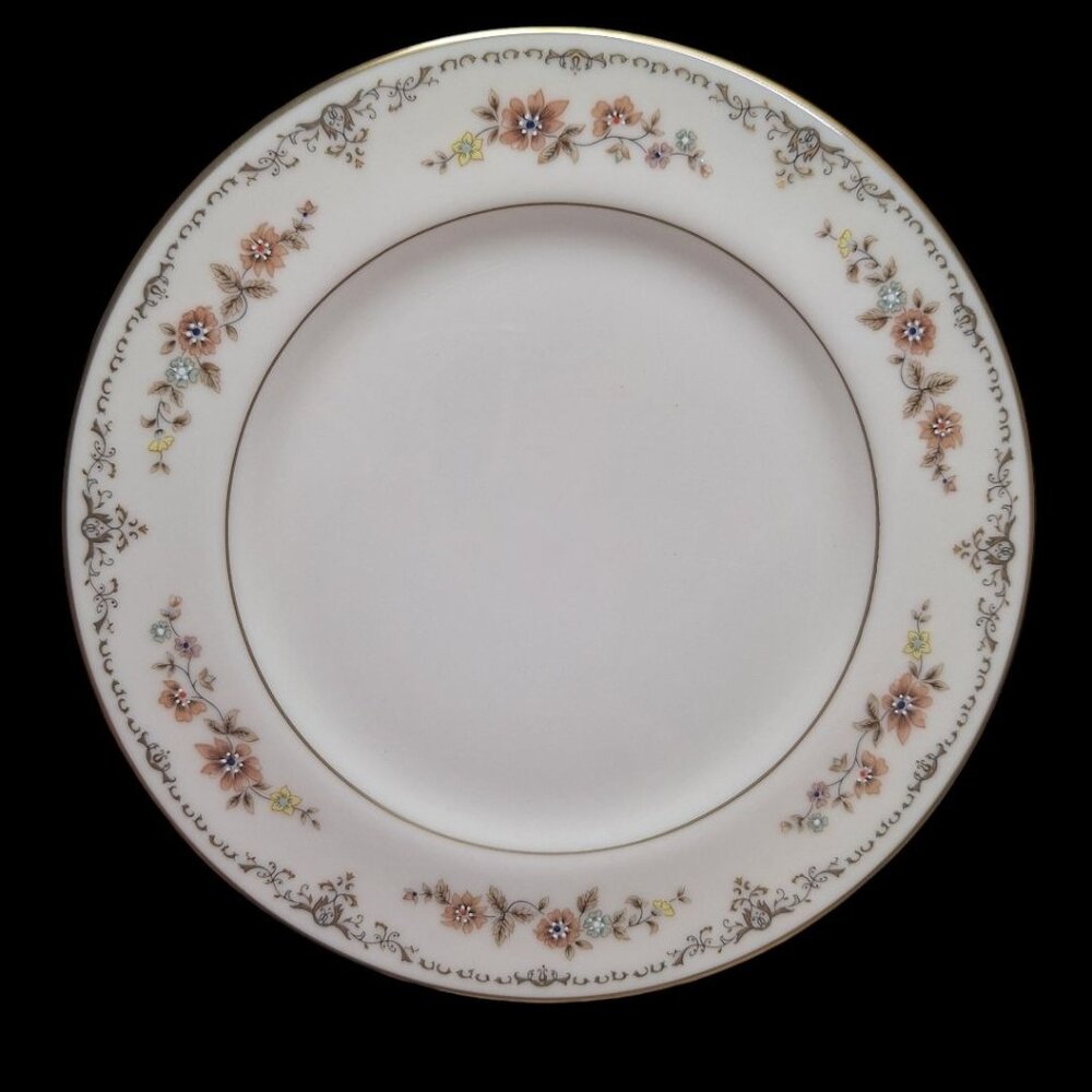 Gorham Long Meadow China Plate Small Bread Butter 6.5 Inch Gold Flowers USA‎